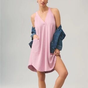 Daily Practice by Anthropologie The Carlie V-Neck Mini Dress Utilitycore Basic